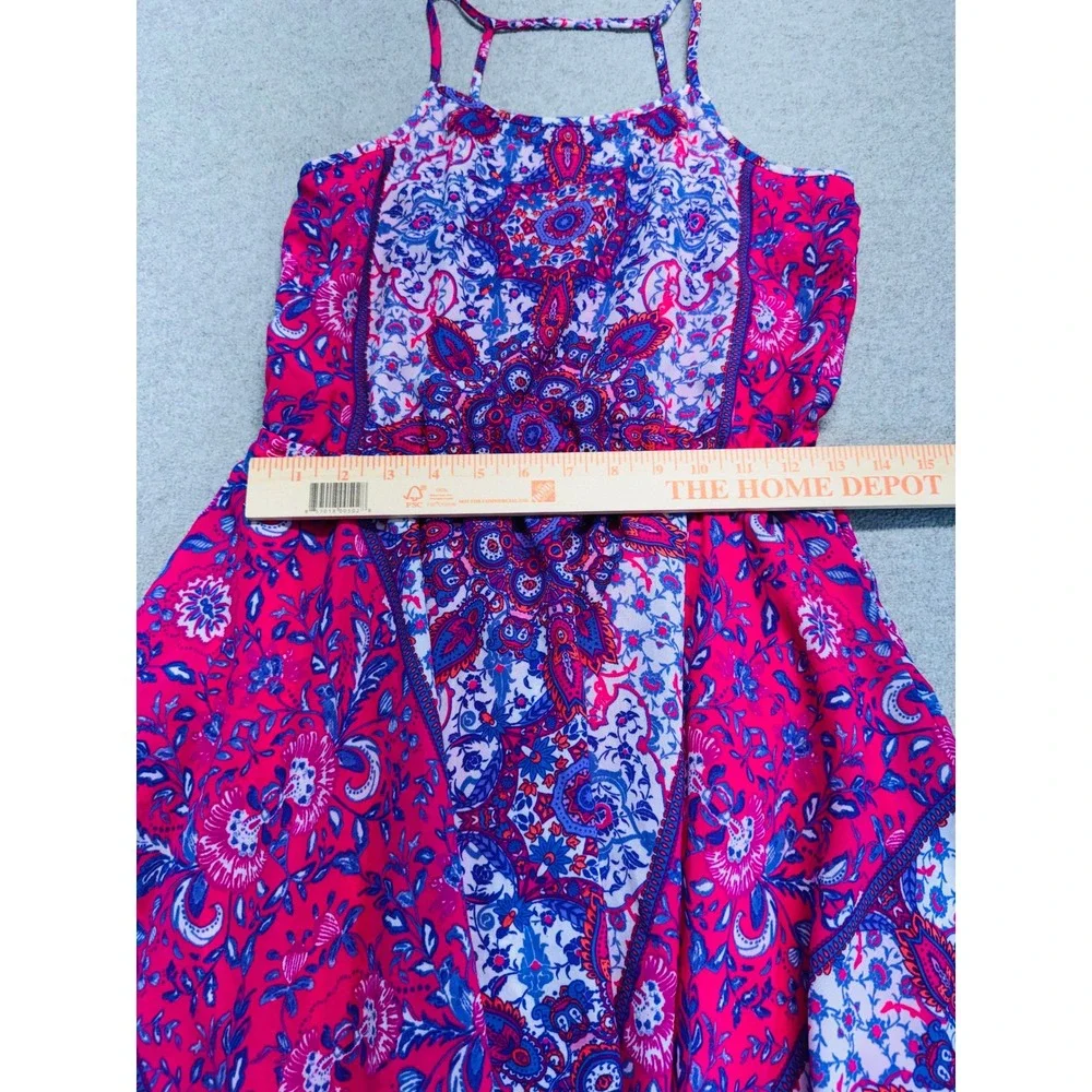 The Children's Place Girls XL 14 Pink Purple Paisley Dress Handkerchief Flowy - Picture 7 of 12